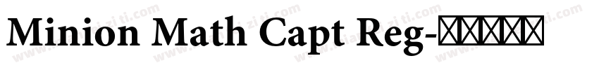 Minion Math Capt Reg字体转换